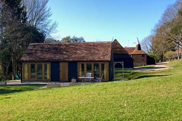 Hill Farm Cottage is a short walk from the owners' house and a yoga studio.