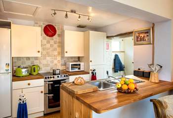 The kitchen-area has all the essentials, should you want to do any cooking whilst on holiday.