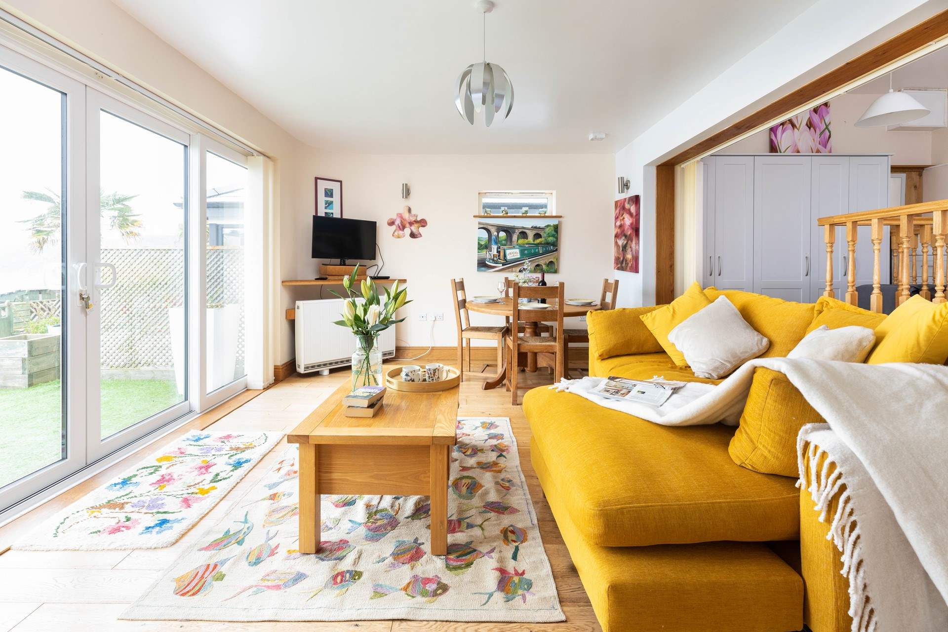 The Hideaway is wonderfully light and airy thanks to the large picture windows.