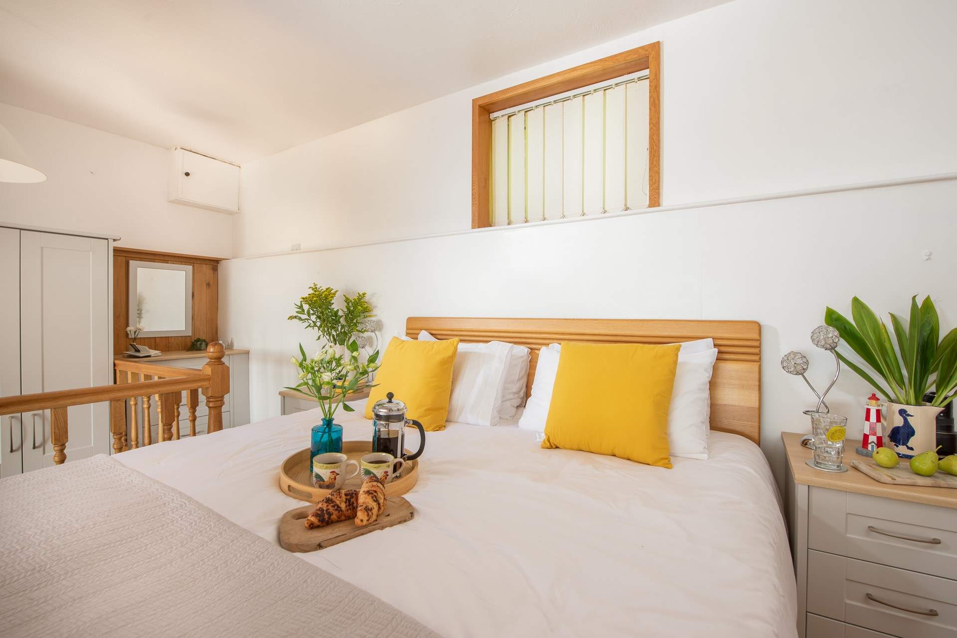 After all that sea air you are sure to have a good night's sleep on the super-king bed.