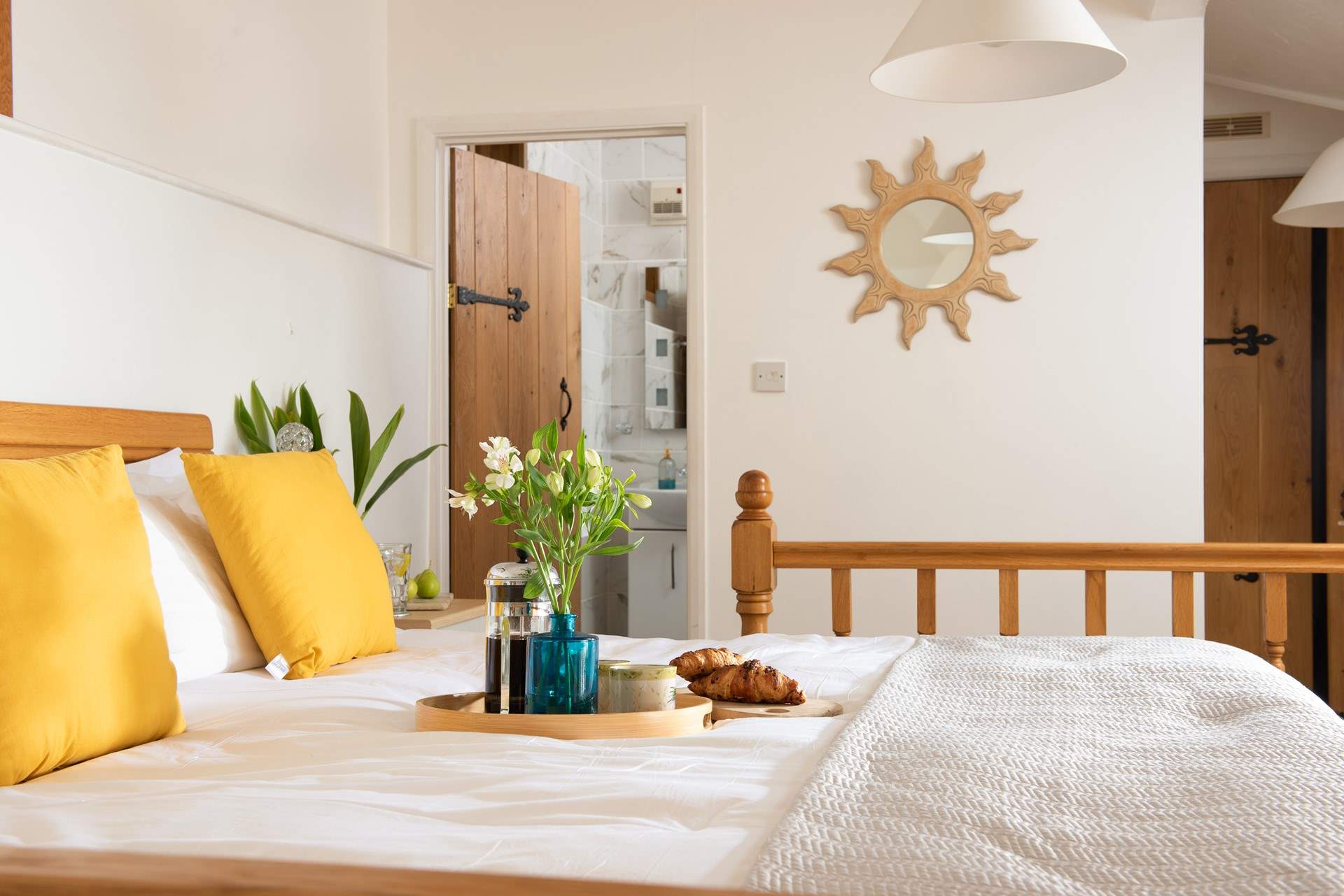 The shower room is conveniently located close to the bedroom area.