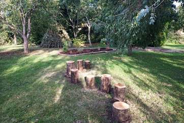 Lush and green area to enjoy fresh air and fun whilst jumping from trunk to trunk.