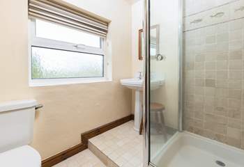 A modern, bright shower room on the first floor.