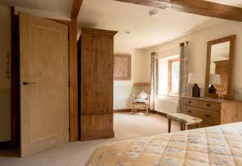 Dressing area viewed from the super-king bed