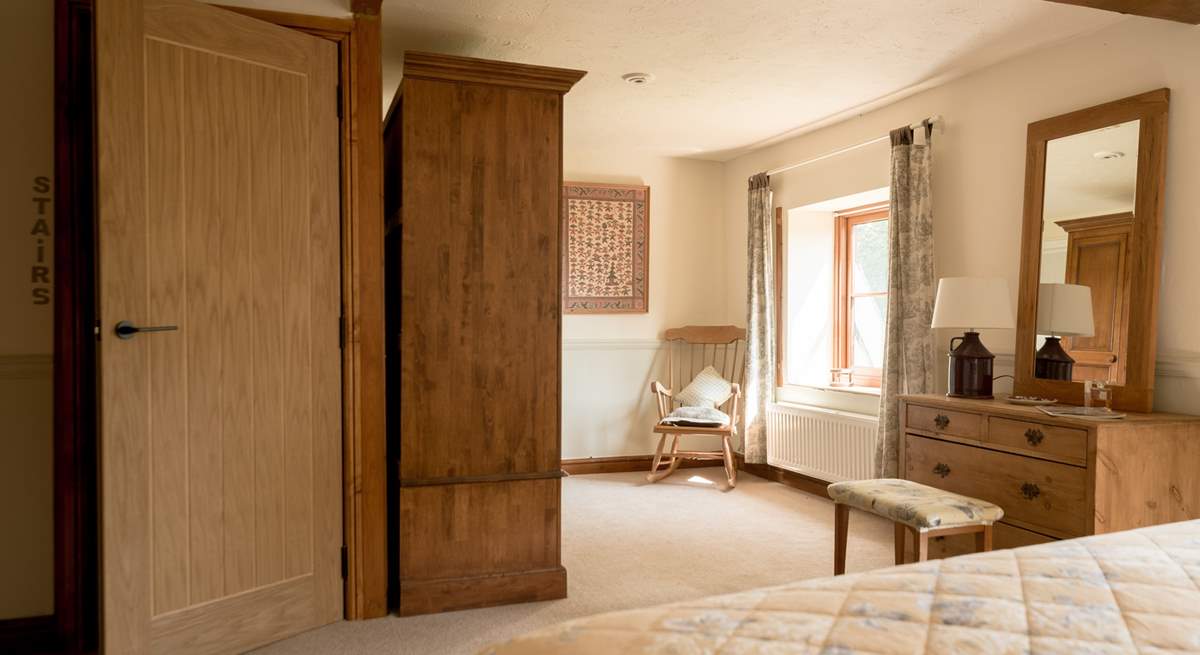 Dressing area viewed from the super-king bed