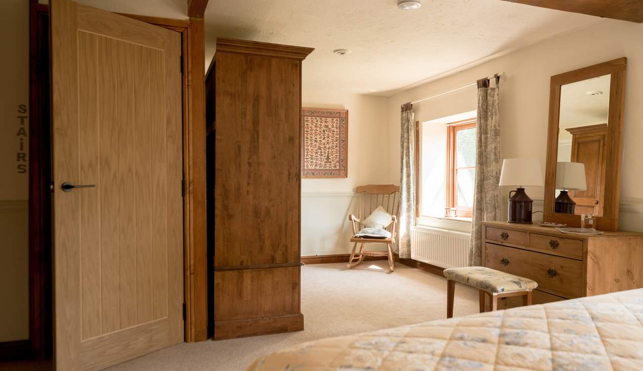 Dressing area viewed from the super-king bed