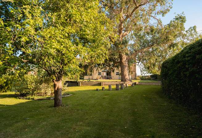 Mature garden views back to the house