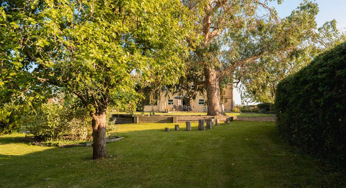 Mature garden views back to the house