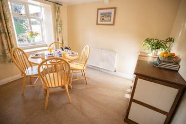 The dining-room floods with light and looks out over your private patio and of course the platform.