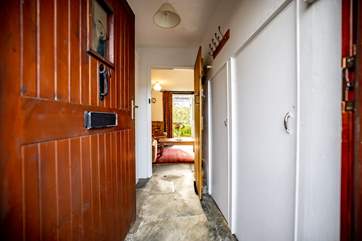 Welcome to Railway Cottage with the original flagstone floor.