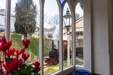 The view from the kitchen window is very unique.