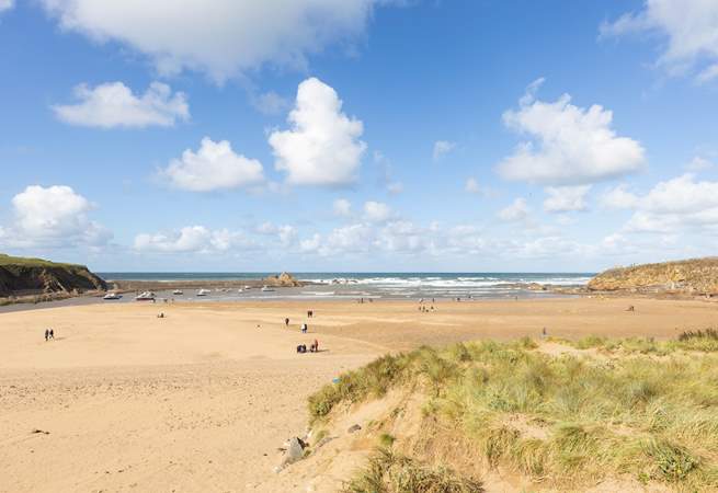 One of many stunning sandy beaches on the north coast, this is Bude.