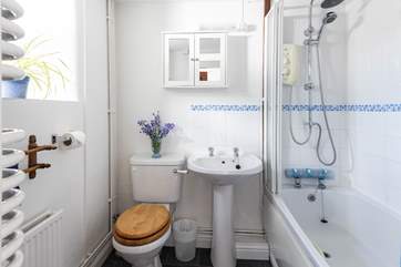 The bathroom is on the ground floor and benefits from a bath and an electric shower.