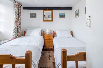Bedroom 2 is a lovely twin room.