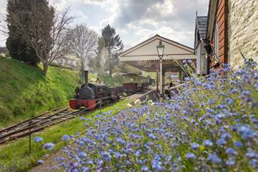 Railway Cottage has a lovely patio-area linking through to the platform, perfect for your free ride from Launceston to Newmills.