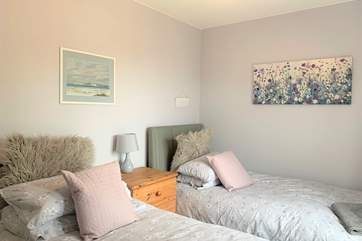 The lovely twin bedroom.