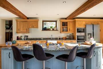 The breakfast-bar is great for informal meals or simply somewhere to perch whilst keeping the designated chef entertained.