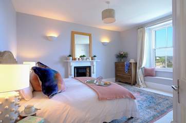 The main bedroom is delightful.