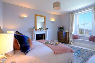 The main bedroom on the first floor has unsurpassed views.