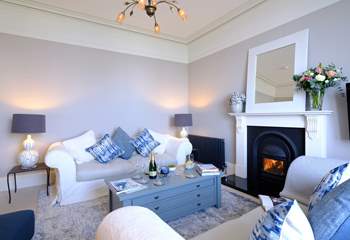 You will never want to leave the luxurious sitting-room (the wood-burner is ornamental only).