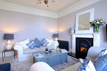 You will never want to leave the luxurious sitting-room (the wood-burner is ornamental only).