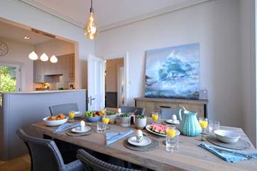 Set the ambience with Lutron mood lighting throughout the house.