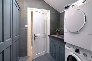 The separate utility-room has the added bonus of a washer and drier.