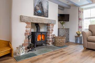 The wood-burner is an original feature.