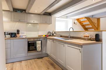 The fabulous Shaker-style kitchen.