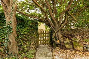 This little gate leads from the road up towards the main door.