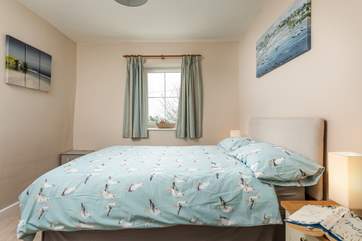 The super-comfy double bedroom.