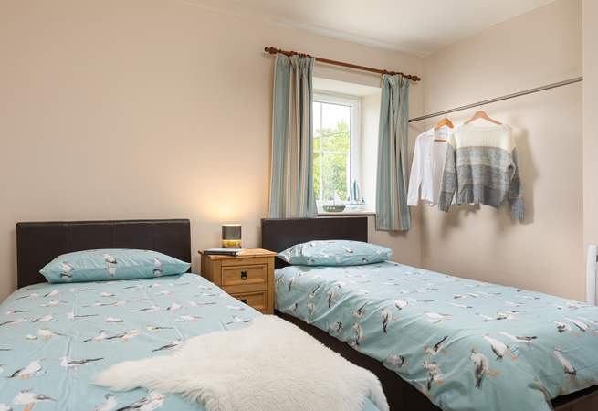 Bedroom 2 has two super-comfy 3ft single beds. 