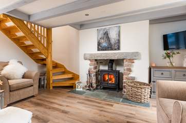 The lovely open plan living-room.