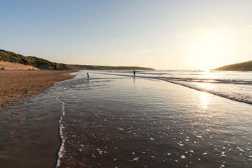 Take a walk along one of the many nearby beaches, and watch the sunset.