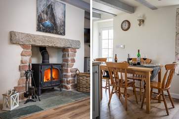 Warm and toasty Jackdaw Cottage.