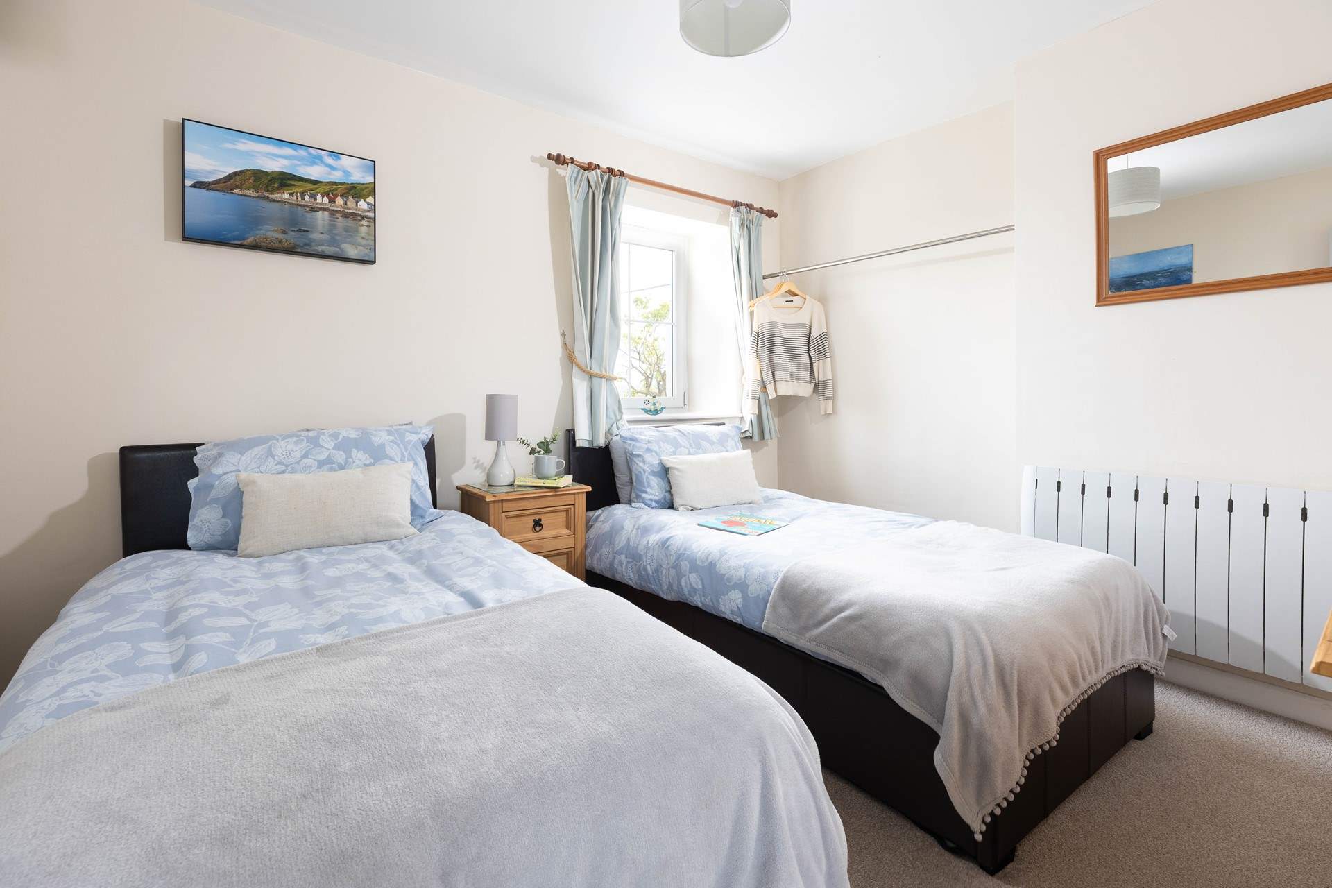 The twin bedroom is perfect for children and friends alike. 