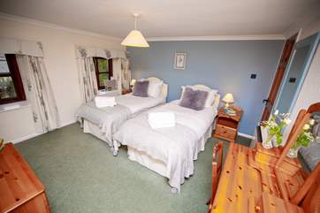 This lovely room offers yet more wonderful views of the farm and fields.