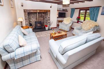 Enjoy the warmth of the wood-burner whilst you snuggle down to watch a film.
