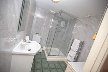 The shower-room on the first floor has an electric shower and heated towel rail.