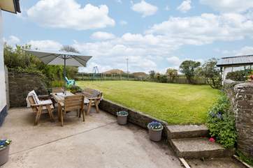 The perfect spot for kicking back and enjoying the large back garden.