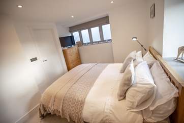 The main bedroom has a Smart TV.