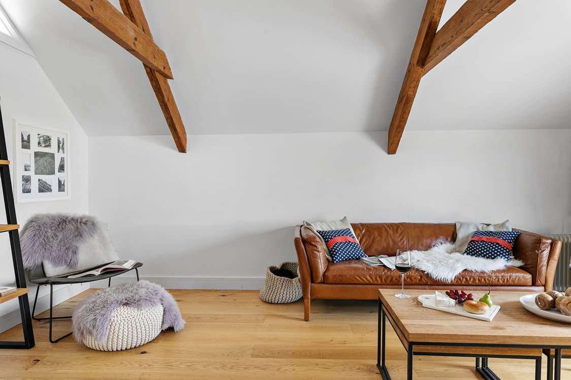 The barn has been decorated for comfort and luxury.