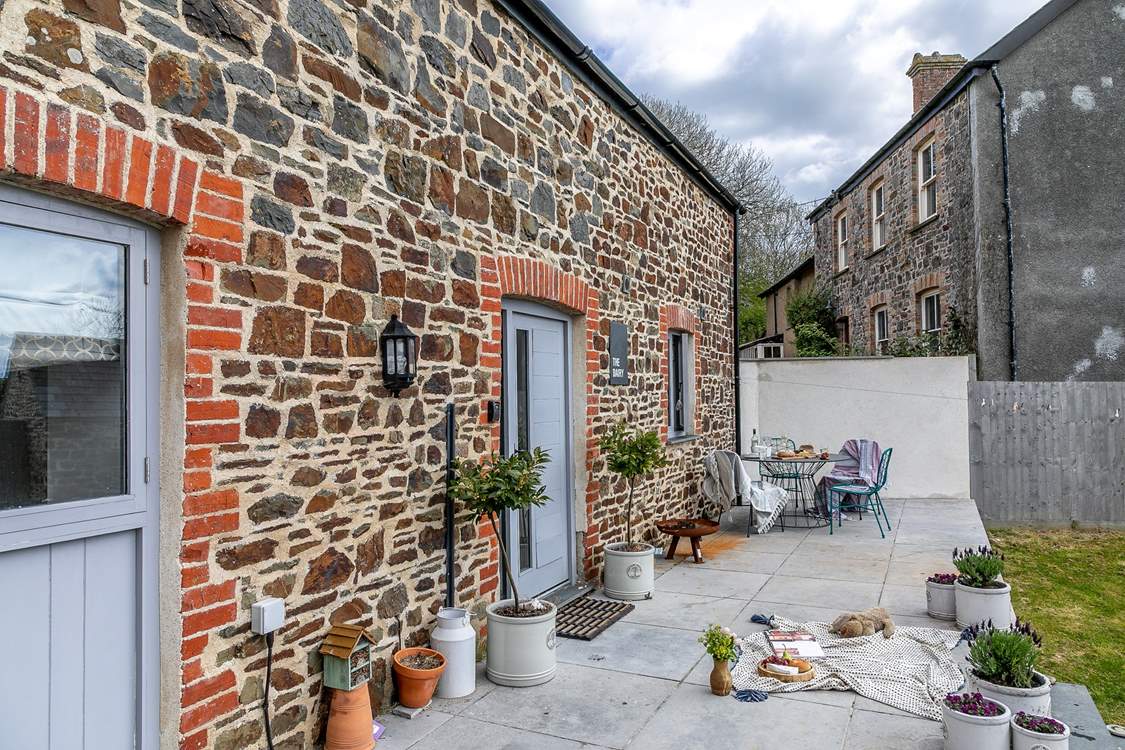 The patio area provides another great place to relax.