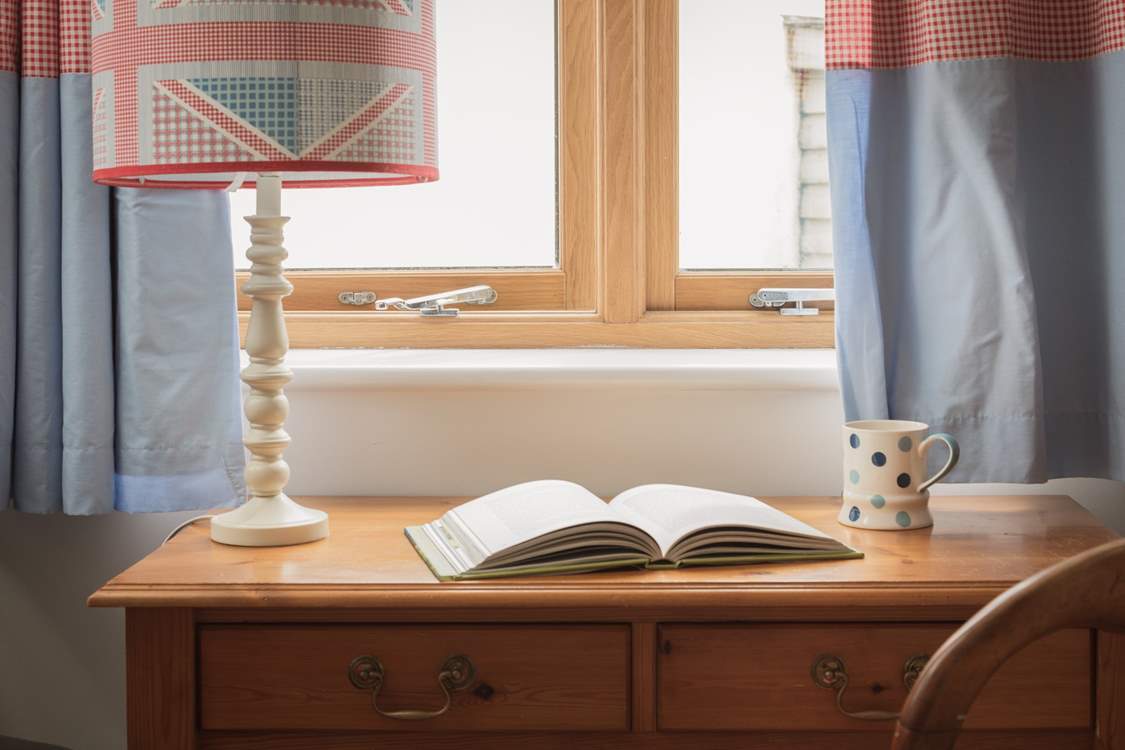 Bedroom 3 has a little desk if you need to write a postcard to the grandparents.