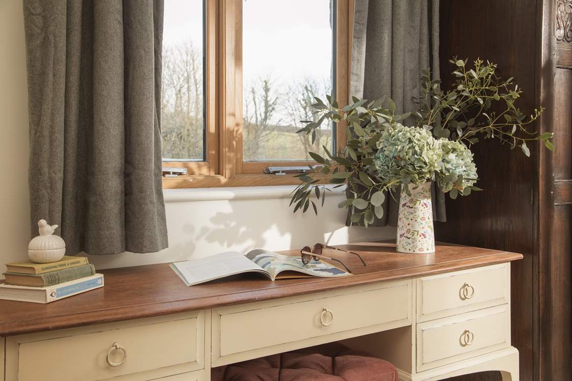 The main bedroom is sunny and bright.
