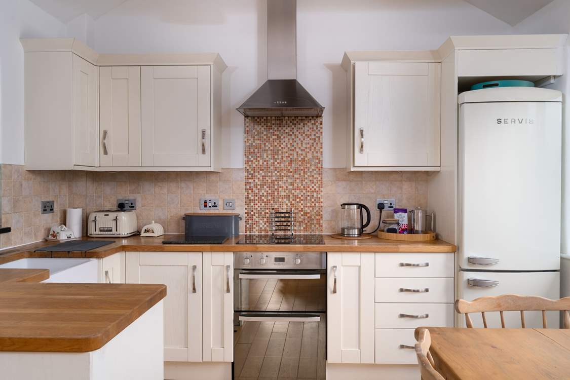 The kitchen has everything you might need.