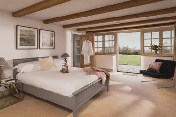 The main bedroom oozes luxury.
