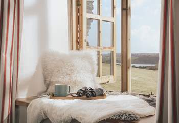 The barn has been designed to make the most of the estuary view, with three large bay windows, all with built-in window seats , so don’t forget your binoculars. 