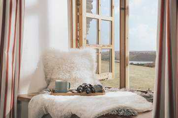 The barn has been designed to make the most of the estuary view, with three large bay windows, all with built-in window seats , so don’t forget your binoculars.