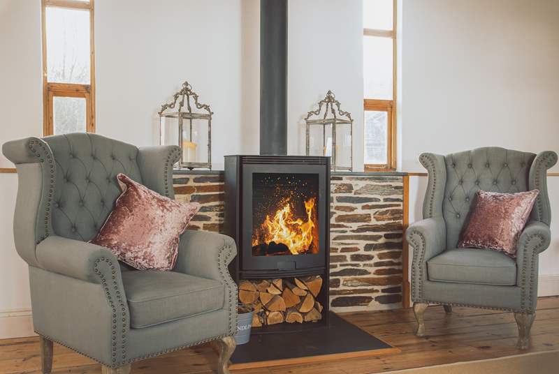 Snuggle up in front of the roaring wood-burner with a good book. 